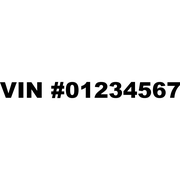 VIN Number Vinyl Lettering Decal