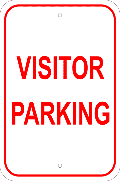 Visitor Parking Aluminum Sign