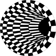 Checkered Pattern Blackhole Vortex Floor Decal