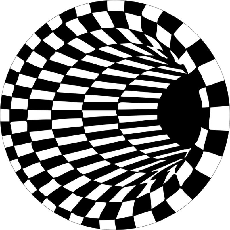 Checkered Pattern Blackhole Vortex Floor Decal