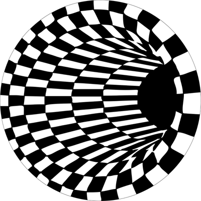 Checkered Pattern Blackhole Vortex Floor Decal
