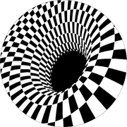 Checkered Pattern Vortex Floor Decal