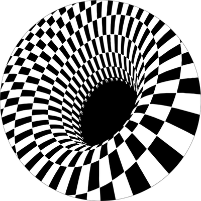 Checkered Pattern Vortex Floor Decal
