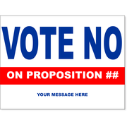 Vote No Blue Yard Sign | 18" x 24"