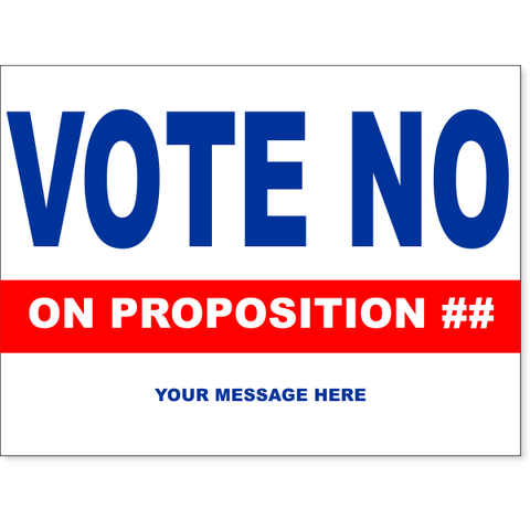 Vote No Blue Yard Sign | 18" x 24"
