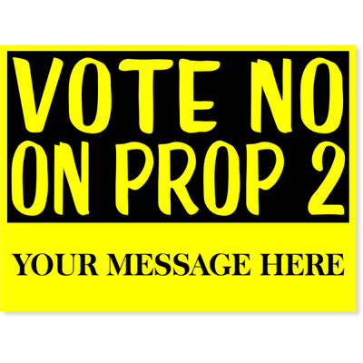 Vote No Yellow Yard Sign | 18" x 24"