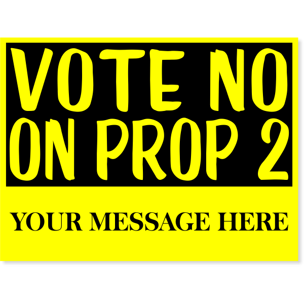Vote No Yellow Yard Sign | 18" x 24"