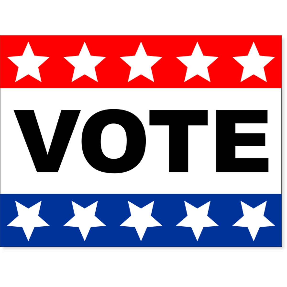 Vote Yard Sign with Stars and Stripes | 18" x 24"