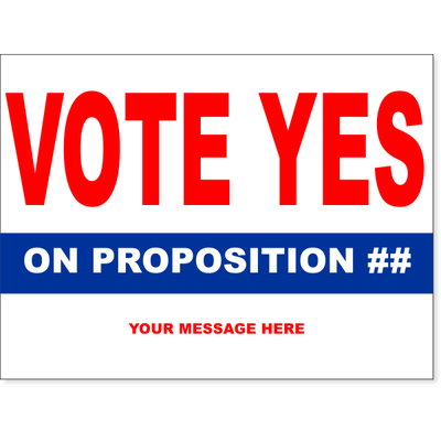 Vote Yes Red Yard Sign | 18" x 24"