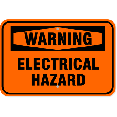 Warning Electrical Hazard Aluminum Sign | 12" x 18"