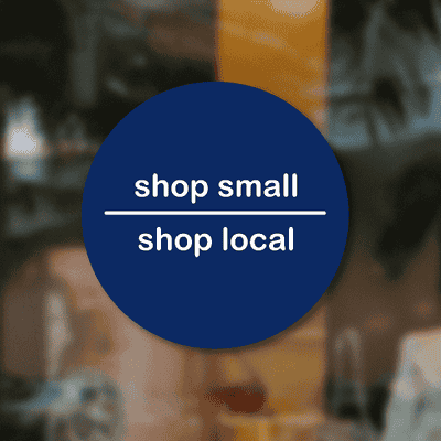 Shop Small Shop Local 6" Business Reopening Window Decal - alternate view