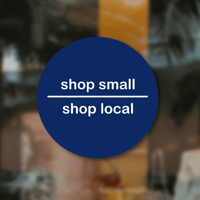 Shop Small Shop Local 6" Business Reopening Window Decal - alternate view
