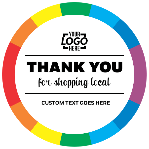 Thank You for Shopping Local 6" Business Reopening Window Decal