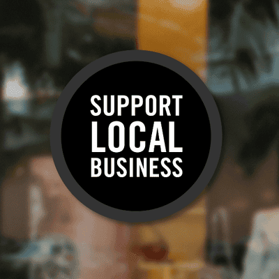 Support Local Business 6" Reopening Window Decal - alternate view