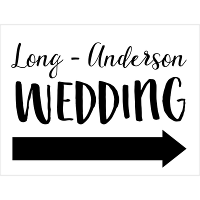 Wedding Directional Sign