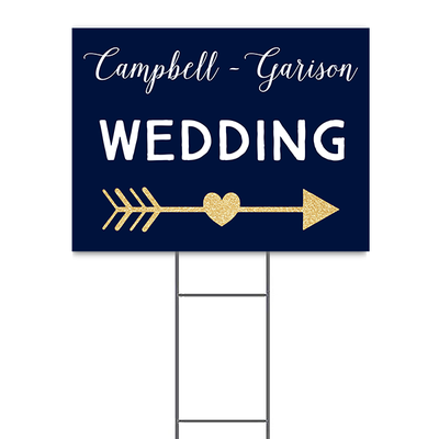 Wedding Arrow Yard Sign