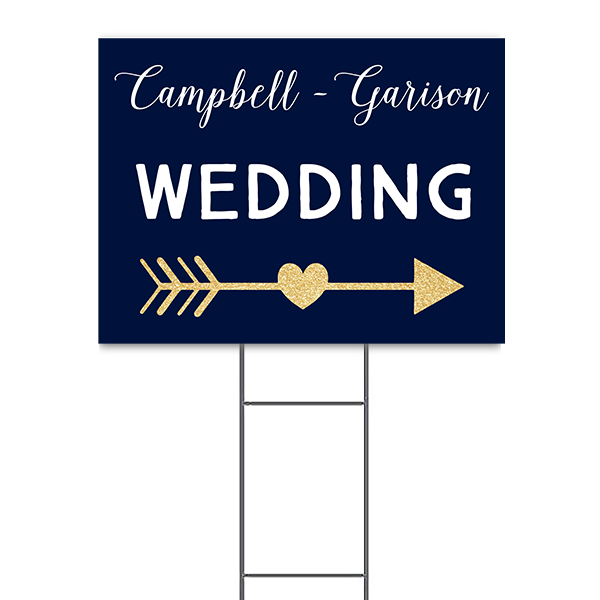Wedding Arrow Yard Sign