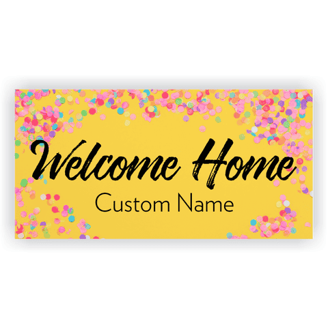 Welcome Home 3" x 6" Confetti Banner 