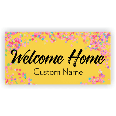 Welcome Home Confetti Banner - 3' x 6'