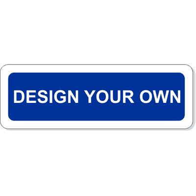 White Border Aluminum Add-On Sign | 4" x 12"