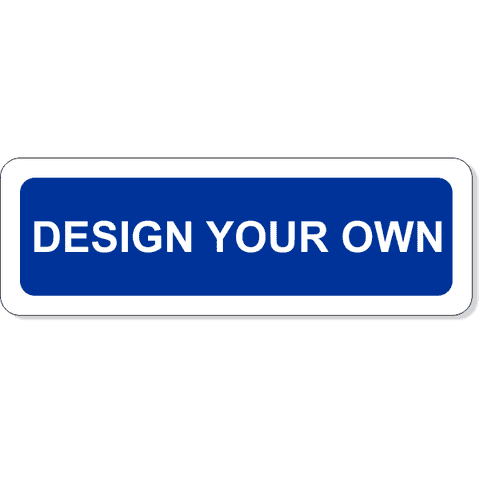 White Border 4" x 12" Aluminum Add-On Sign