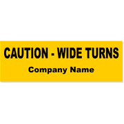 3" x 10" Wide Turn Bumper Sticker