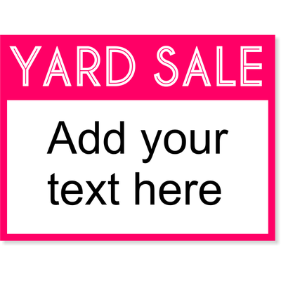 Yard Sale Sign