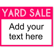 Yard Sale Sign