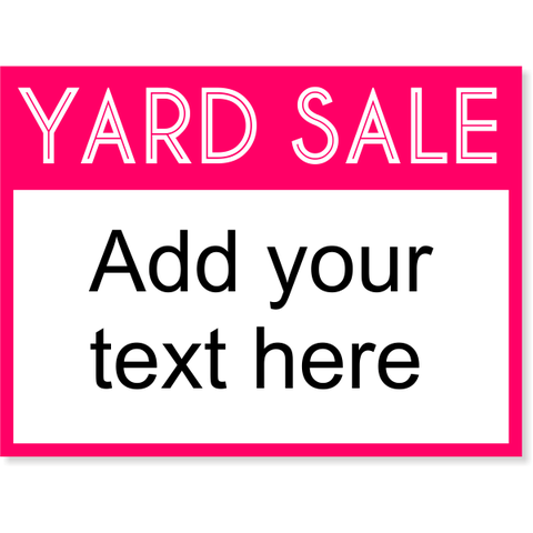 Yard Sale Sign