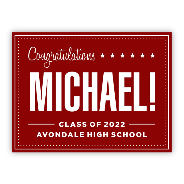 Bold Name 2022 Graduation Sign