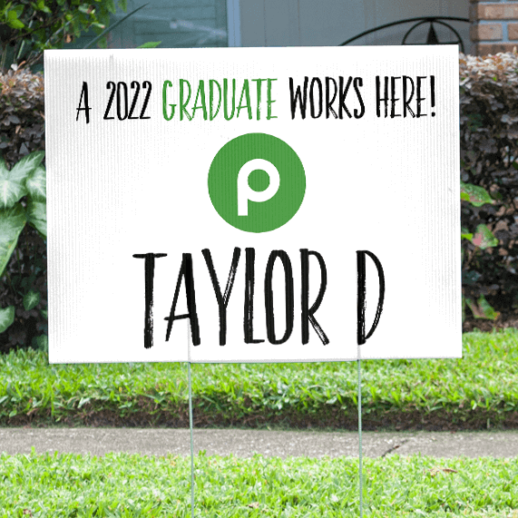Publix Graduate Yard Sign 18" x 24"