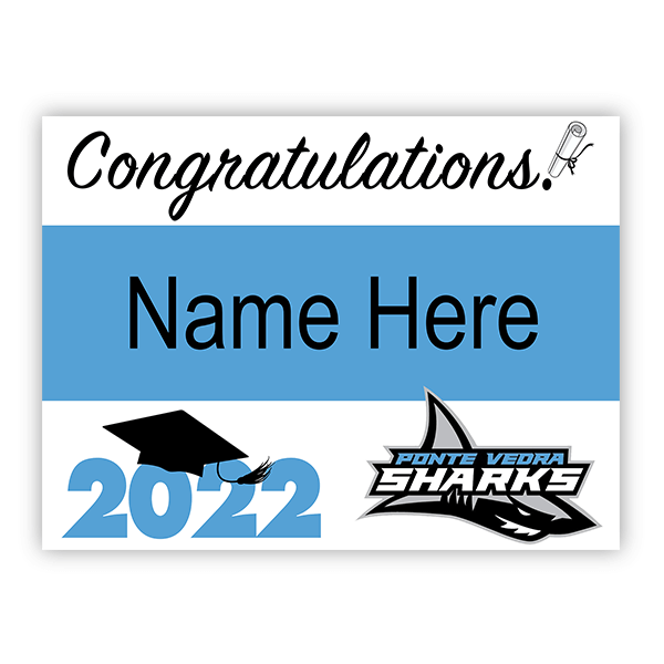 Double Logo Graduation Yard Sign | 18
