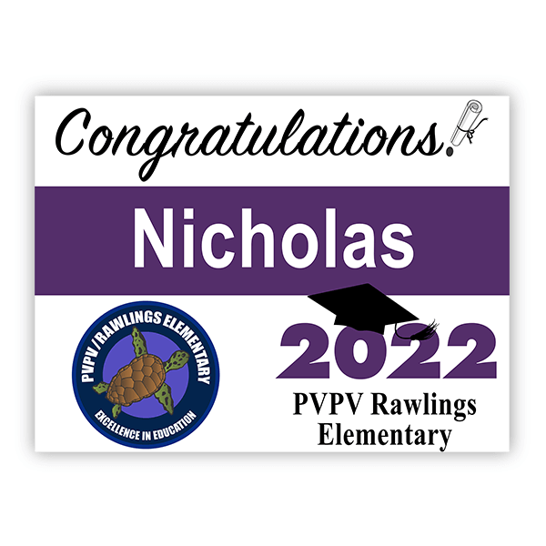 Single Logo Custom | Graduation Yard Sign 18