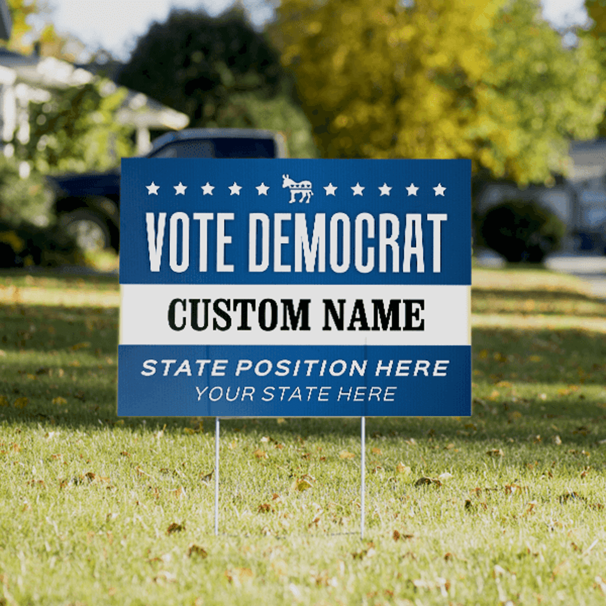 Custom Vote Democrat Political Yard Sign