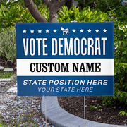 Custom Vote Democrat Political Yard Sign
