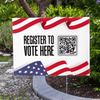 Register to Vote Here Custom QR Code Political Yard Sign