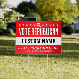 Custom Vote Republican Political Yard Sign