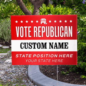 Custom Vote Republican Political Yard Sign