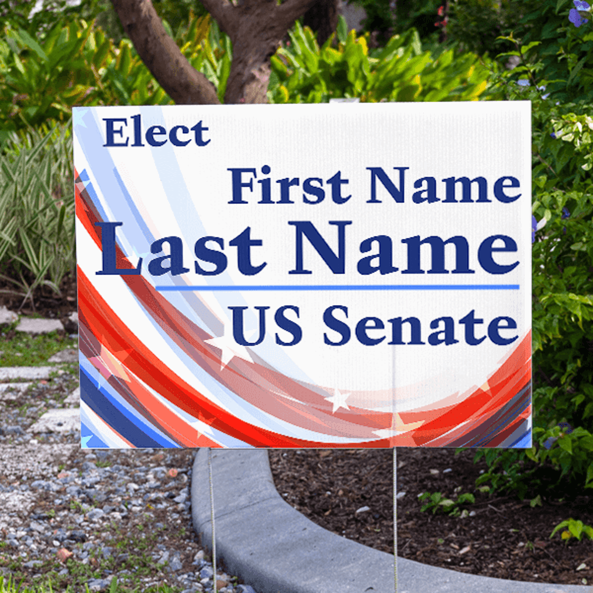 Fancy Election Yard Sign in Yard