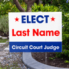 Basic Election Yard Sign Next to Pavement