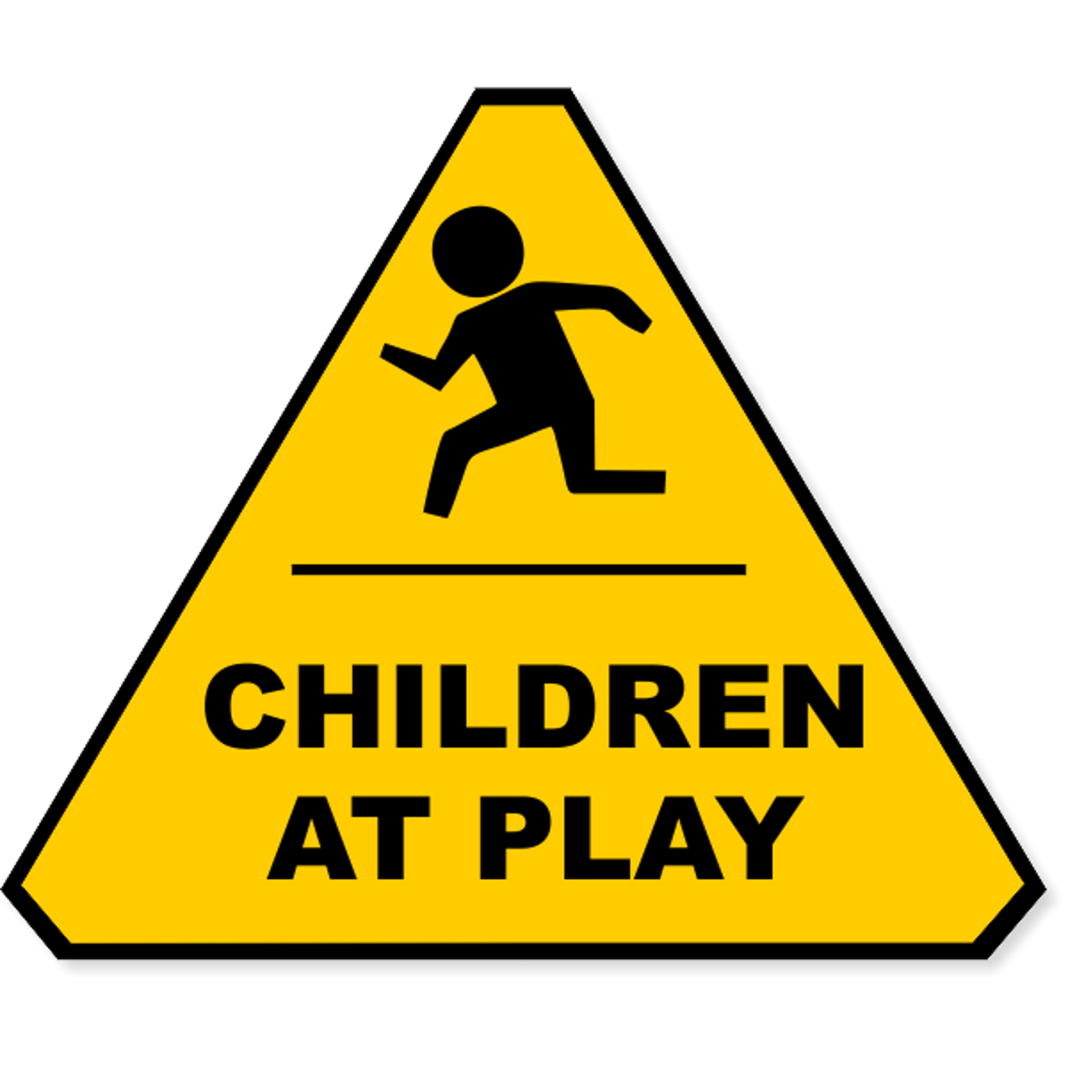 Yellow Children At Play Decal | 6" x 6"
