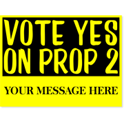 Yellow Vote Yes Yard Sign | 18" x 24"