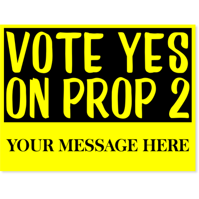 Yellow Vote Yes Yard Sign | 18" x 24"
