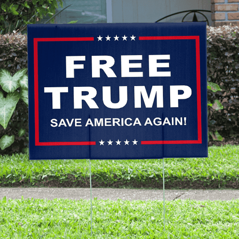 Free Trump Yard Sign