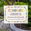 Congrats Kindergarten Graduation Yard Sign in Yard