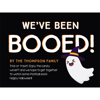 We've Been Booed with Laughing Ghost Custom Halloween Yard Sign