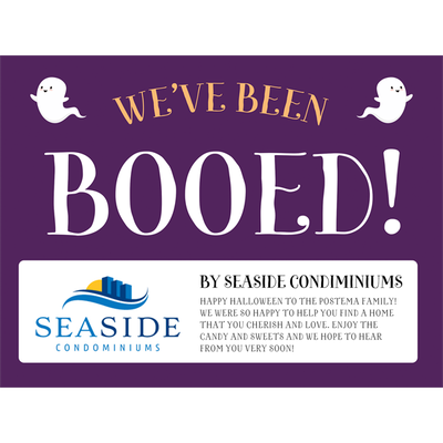 We've Been Booed with Custom Logo Yard Sign