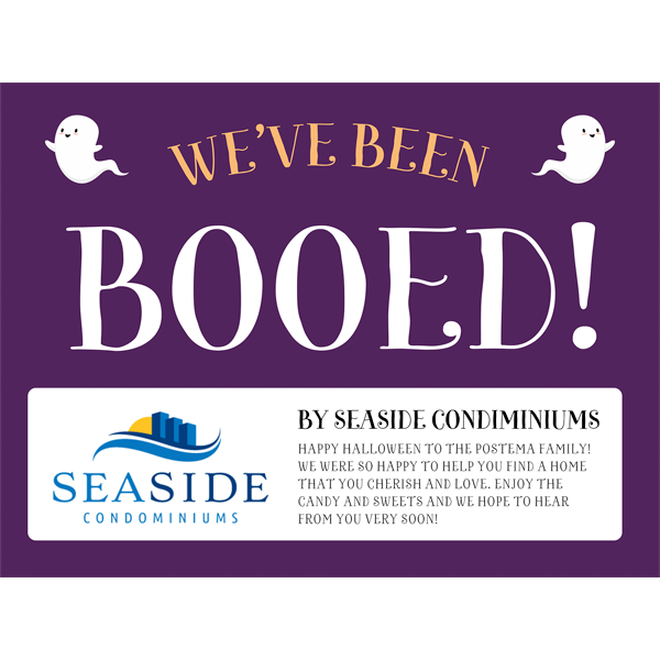 We've Been Booed with Custom Logo Yard Sign
