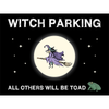 Witch Parking Halloween Yard Sign
