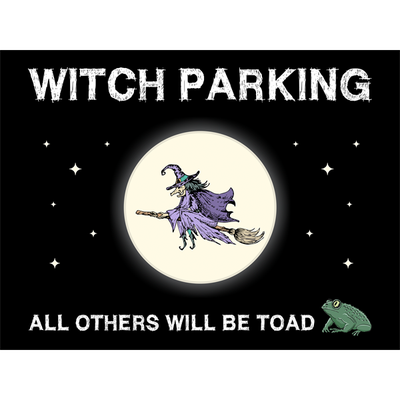 Witch Parking Halloween Yard Sign